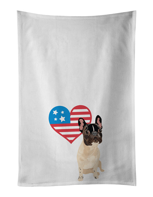 Buy this French Bulldog Fawn #3 Patriotic Kitchen Towel Set of 2