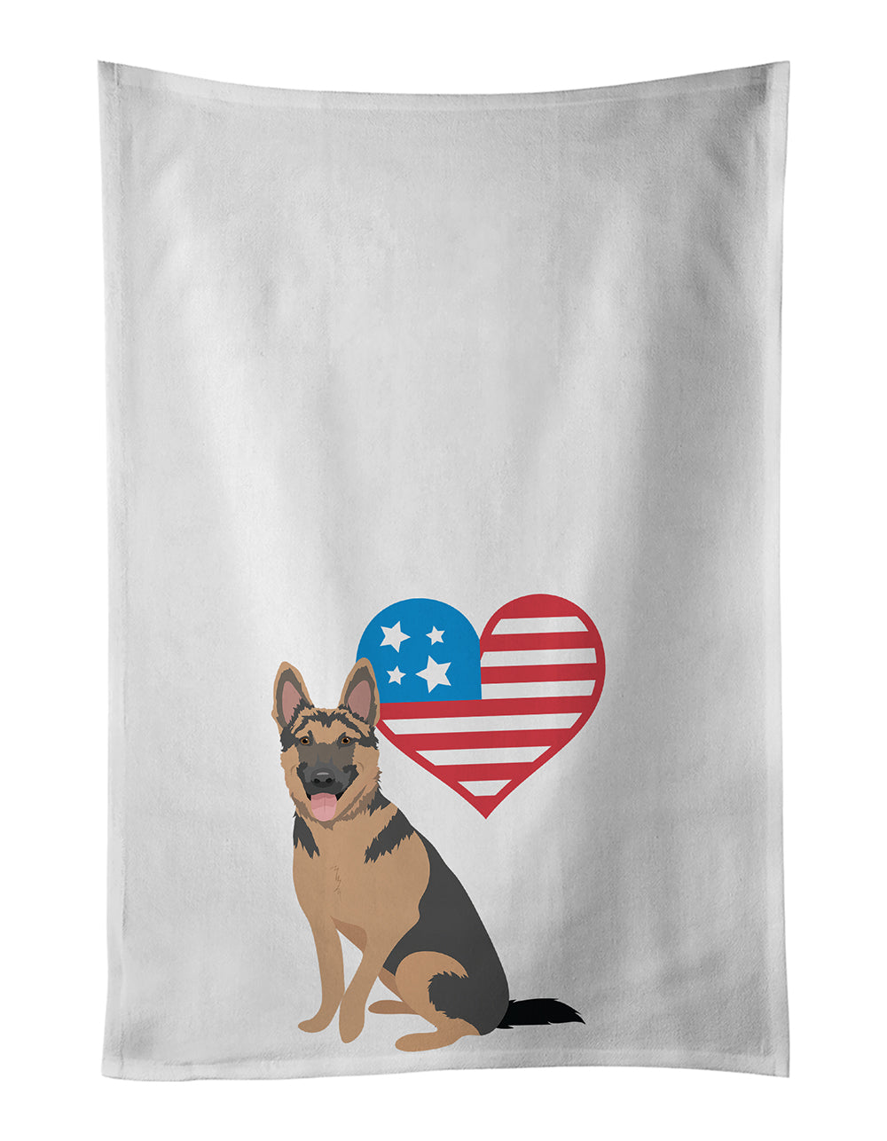 Buy this German Shepherd Red and Black Patriotic Kitchen Towel Set of 2