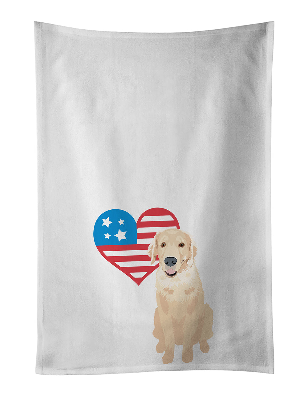 Buy this Golden Retriever Fawn #2 Patriotic Kitchen Towel Set of 2
