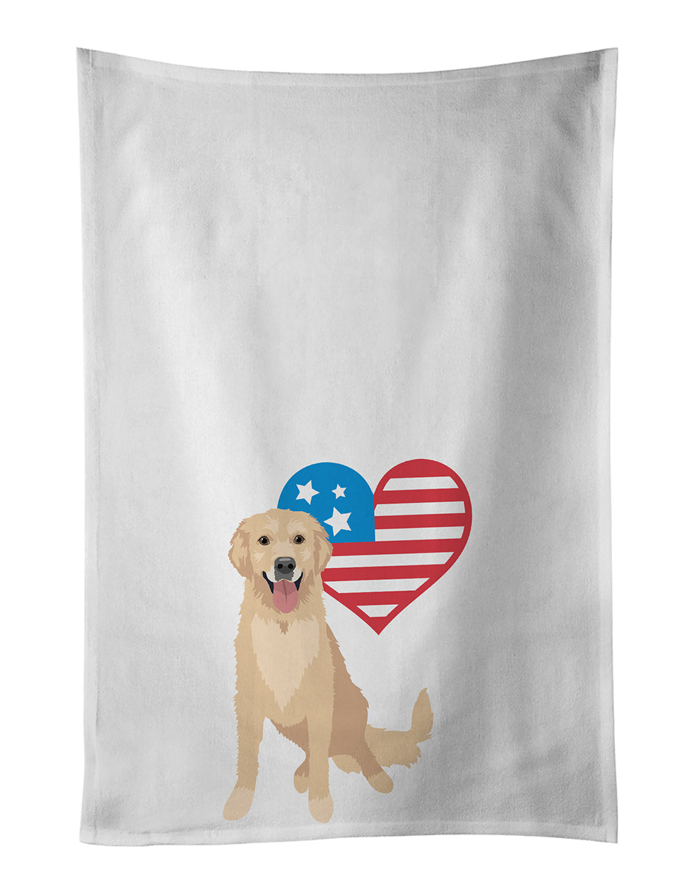 Buy this Golden Retriever Fawn #3 Patriotic Kitchen Towel Set of 2