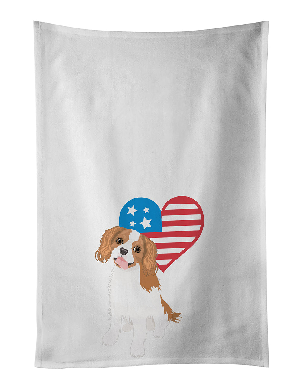 Buy this Cavalier King Charles Spaniel Blenheim #2 Patriotic Kitchen Towel Set of 2