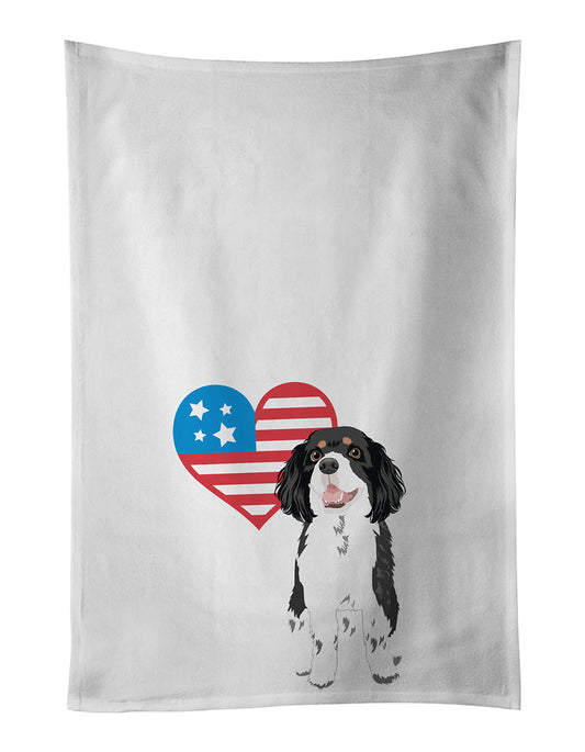 Buy this Cavalier King Charles Spaniel Tricolor #2 Patriotic Kitchen Towel Set of 2