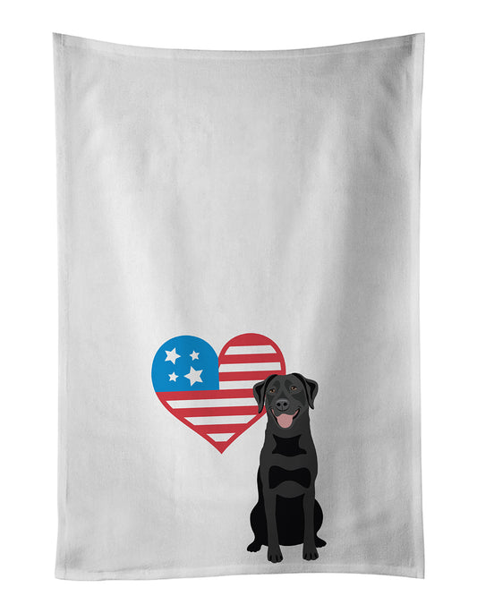 Buy this Labrador Retriever Black #1 Patriotic Kitchen Towel Set of 2