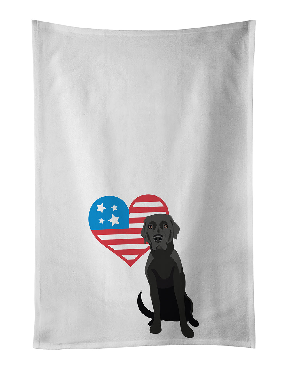 Buy this Labrador Retriever Black #2 Patriotic Kitchen Towel Set of 2