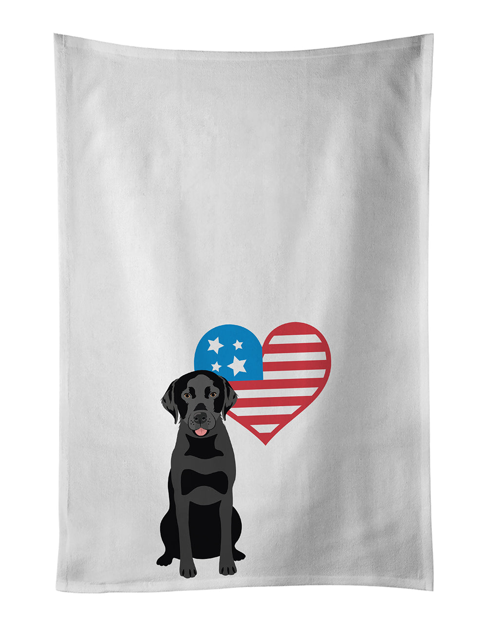 Buy this Labrador Retriever Black #3 Patriotic Kitchen Towel Set of 2