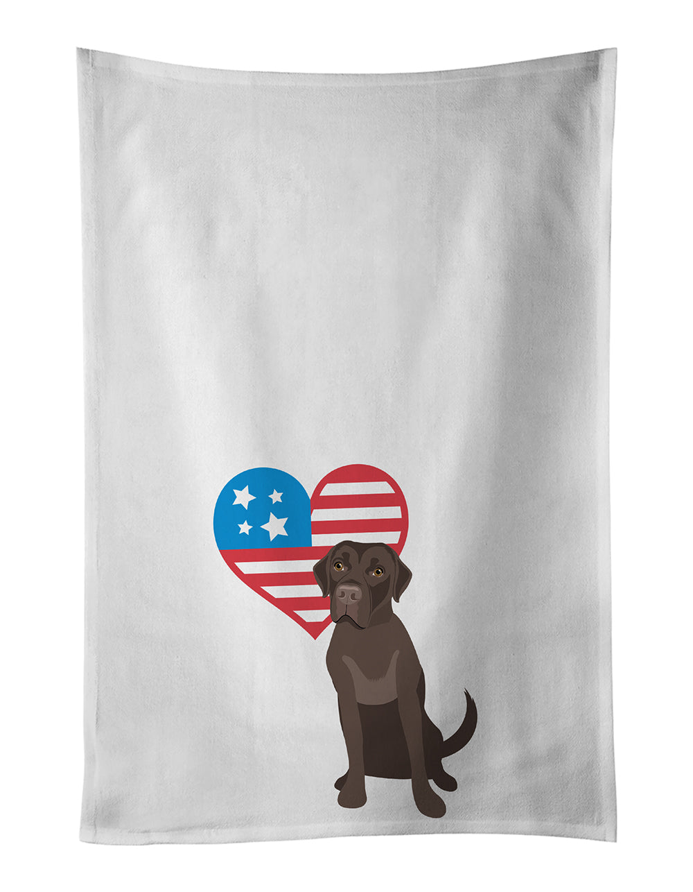 Buy this Labrador Retriever Chocolate #1 Patriotic Kitchen Towel Set of 2