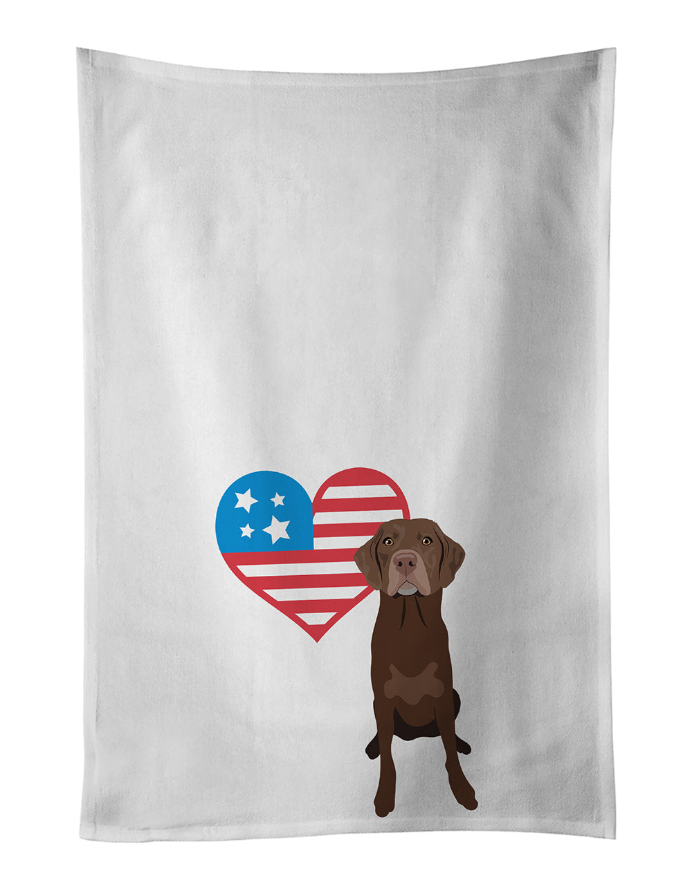 Buy this Labrador Retriever Chocolate #2 Patriotic Kitchen Towel Set of 2