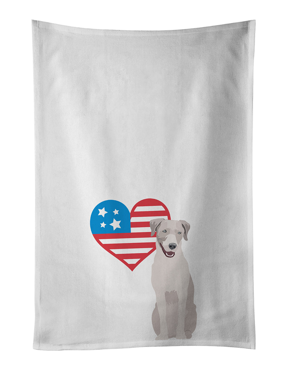 Buy this Labrador Retriever Gray Patriotic Kitchen Towel Set of 2