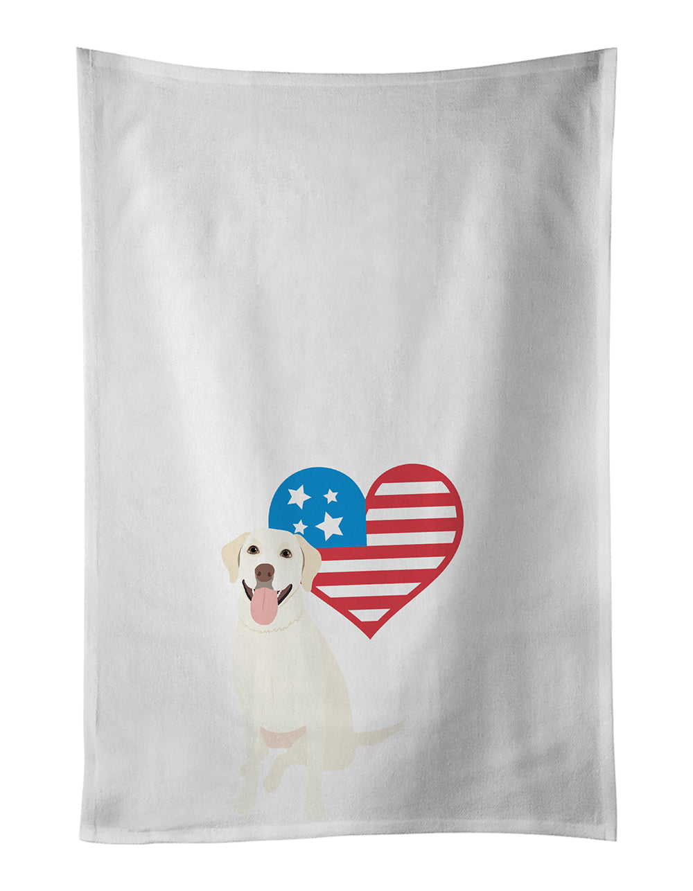 Buy this Labrador Retriever Yellow #1 Patriotic Kitchen Towel Set of 2