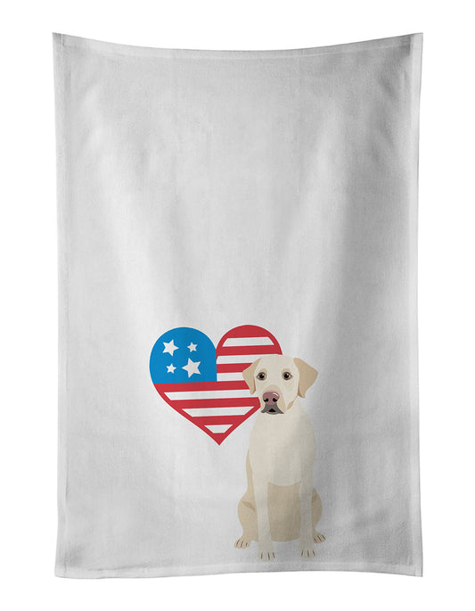 Buy this Labrador Retriever Yellow #3 Patriotic Kitchen Towel Set of 2