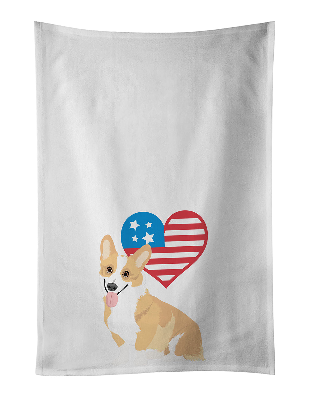 Buy this Pembroke Corgi Red and White Patriotic Kitchen Towel Set of 2