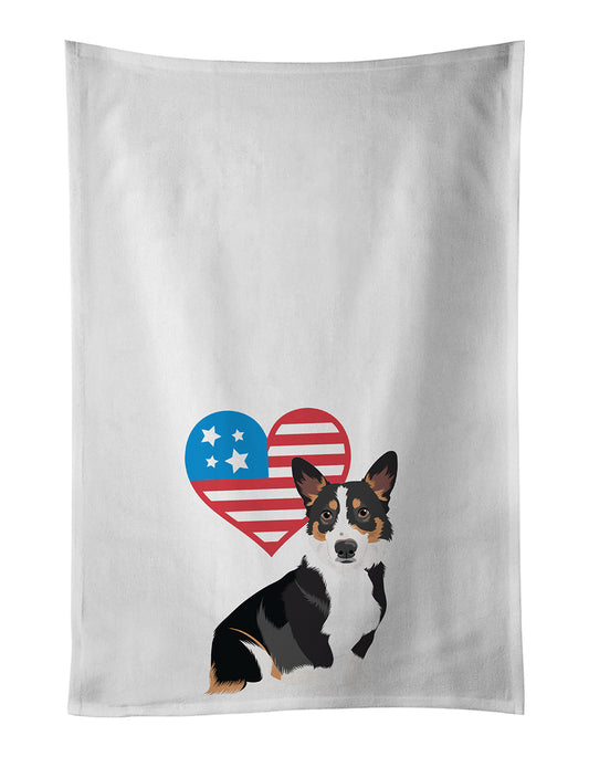 Buy this Pembroke Welsh Corgi Tricolor Black-Headed #1 Patriotic Kitchen Towel Set of 2