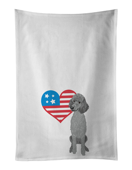 Buy this Poodle Standard Gray Patriotic Kitchen Towel Set of 2