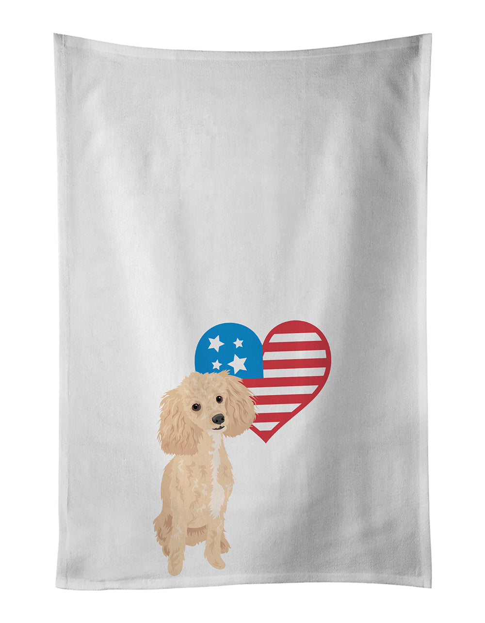 Buy this Poodle Toy Apricot #1 Patriotic Kitchen Towel Set of 2