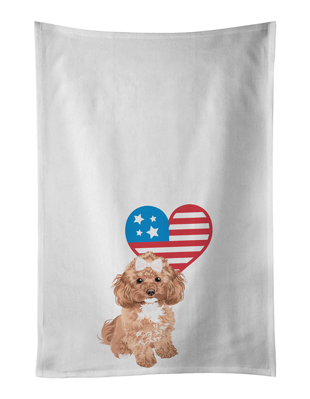 Buy this Poodle Toy Red Patriotic Kitchen Towel Set of 2