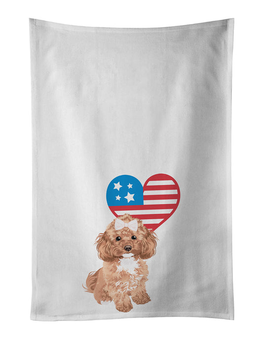 Buy this Poodle Toy Red Patriotic Kitchen Towel Set of 2