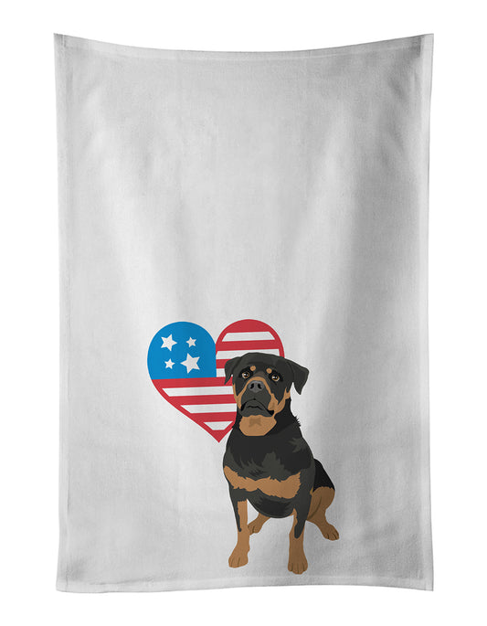 Buy this Rottweiler Black and Mahogany Patriotic Kitchen Towel Set of 2