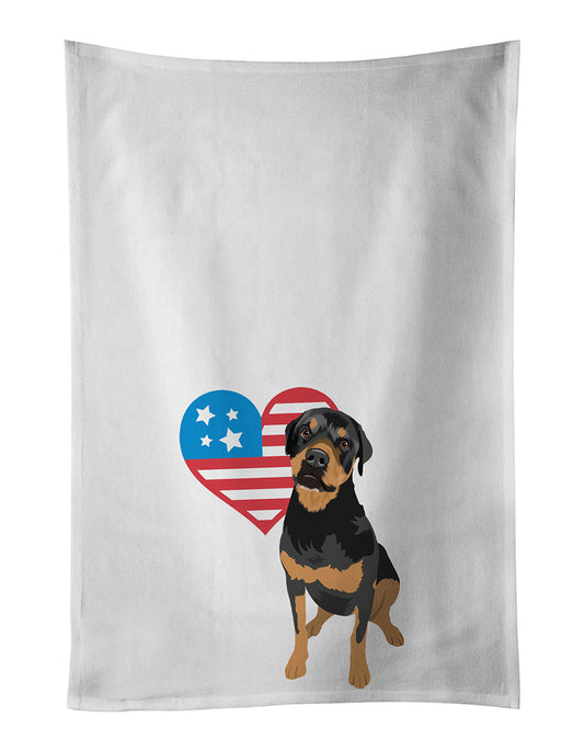 Buy this Rottweiler Black and Rust Patriotic Kitchen Towel Set of 2