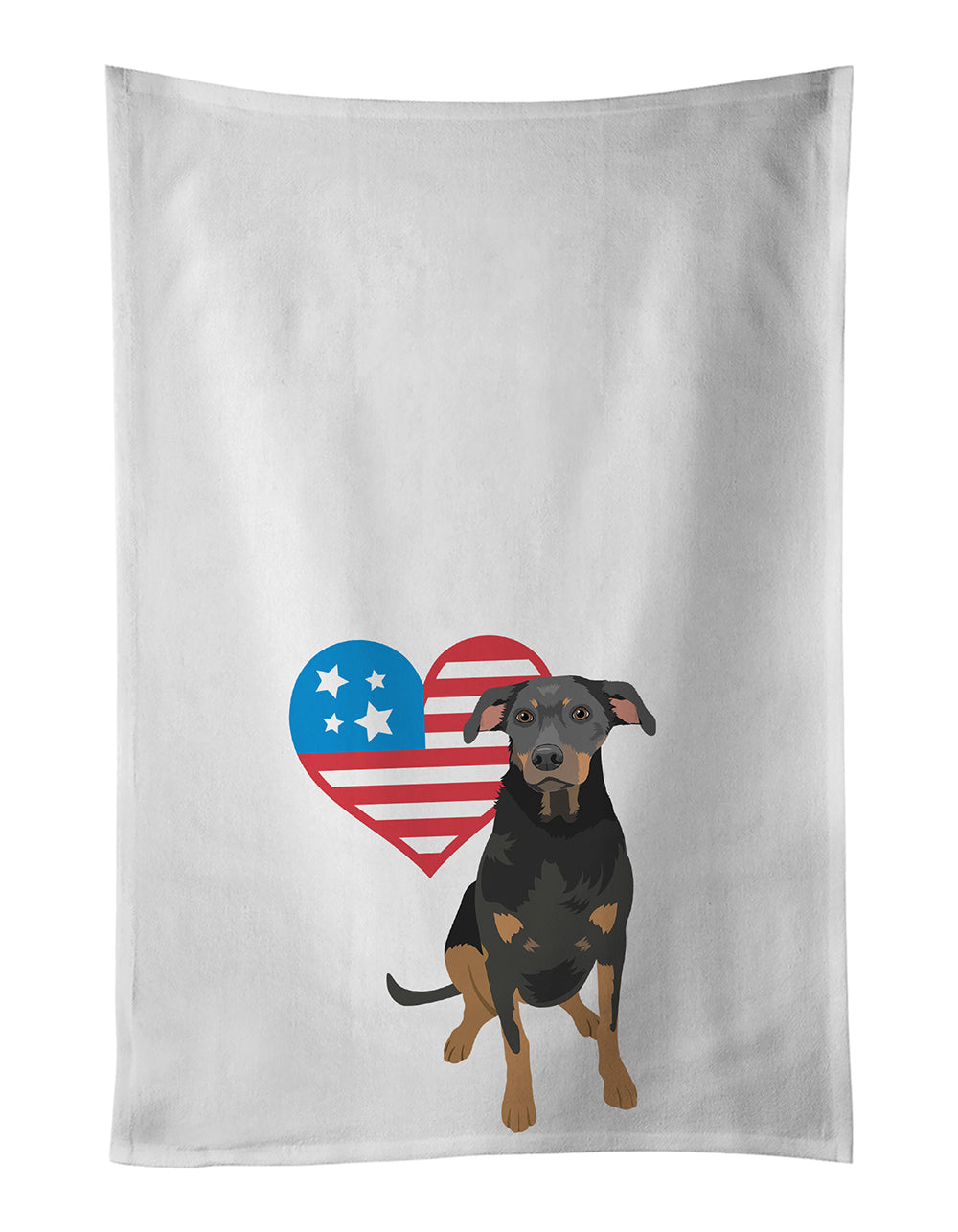 Buy this Rottweiler Black and Tan #5 Patriotic Kitchen Towel Set of 2