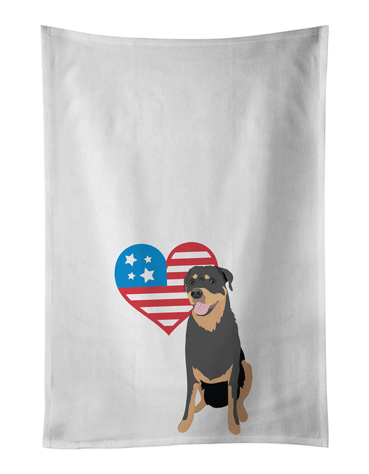 Buy this Rottweiler Black and Tan #7 Patriotic Kitchen Towel Set of 2