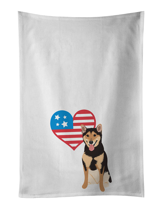 Buy this Shiba Inu Black and Tan Patriotic Kitchen Towel Set of 2