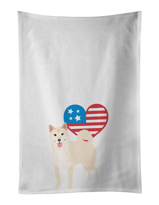 Buy this Shiba Inu Cream #1 Patriotic Kitchen Towel Set of 2