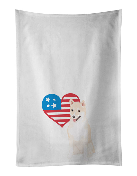 Buy this Shiba Inu Cream #2 Patriotic Kitchen Towel Set of 2