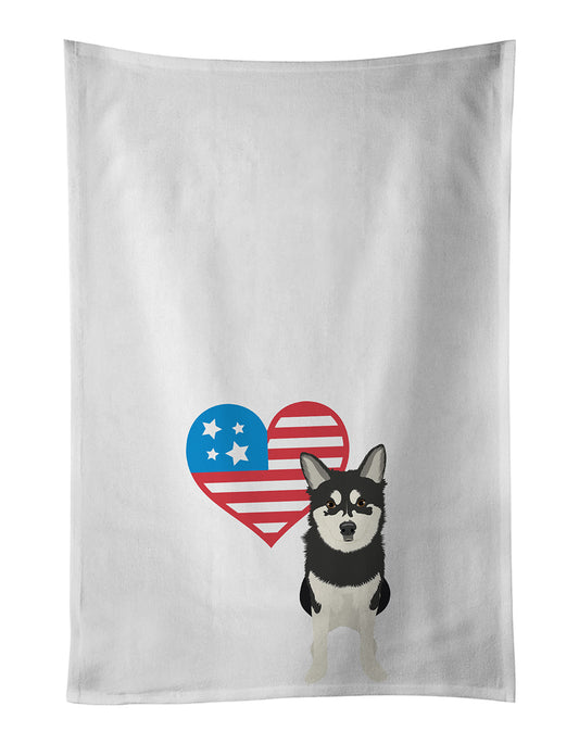 Buy this Shiba Inu Husky Mix Patriotic Kitchen Towel Set of 2