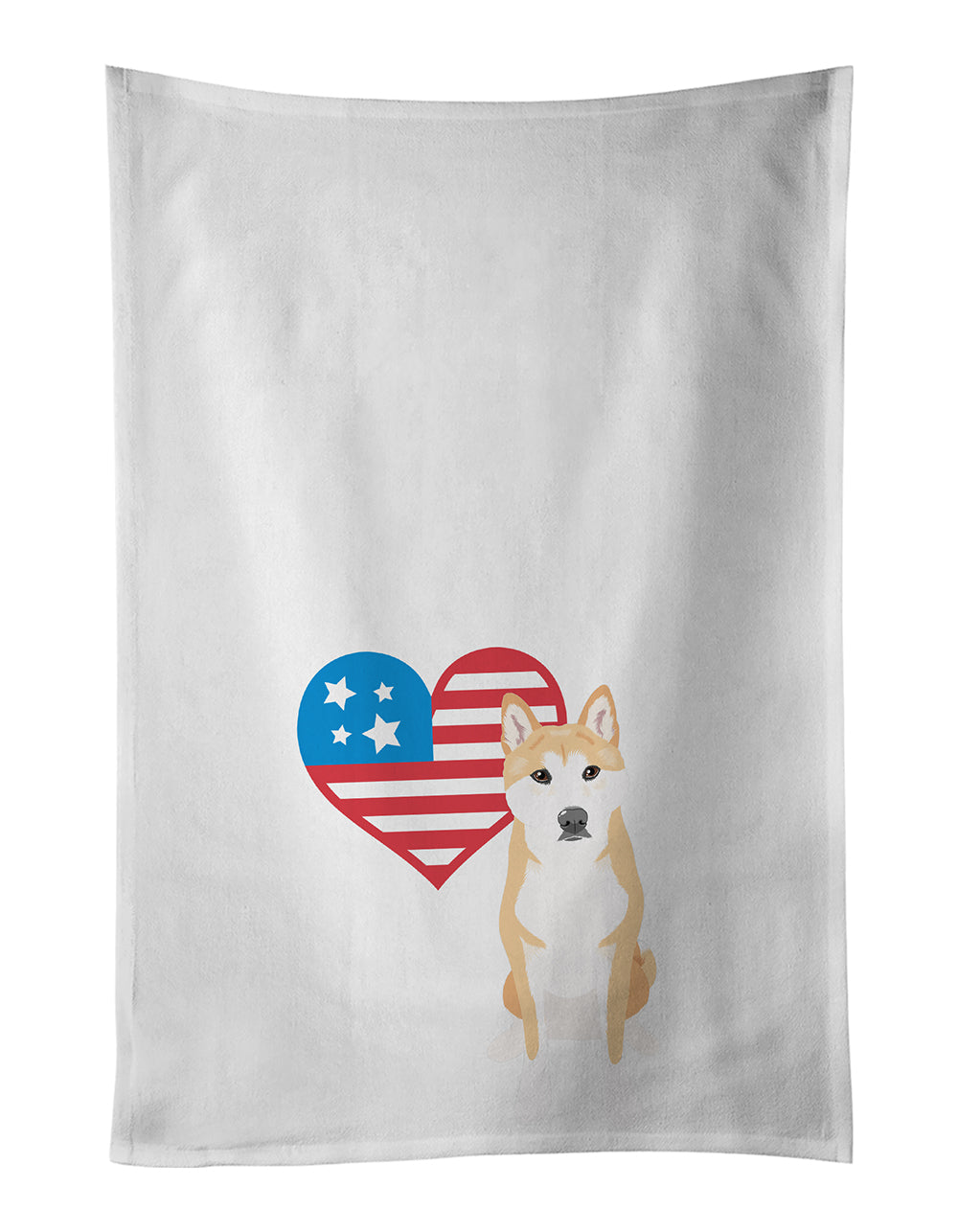 Buy this Shiba Inu Red #1 Patriotic Kitchen Towel Set of 2