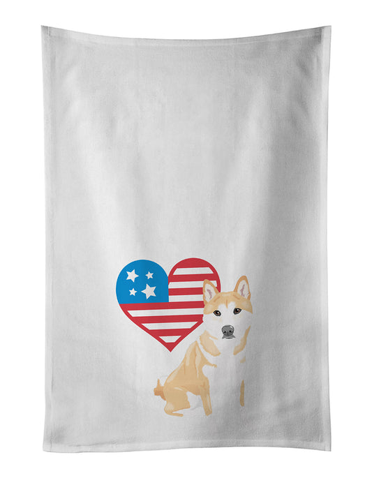 Buy this Shiba Inu Red #2 Patriotic Kitchen Towel Set of 2