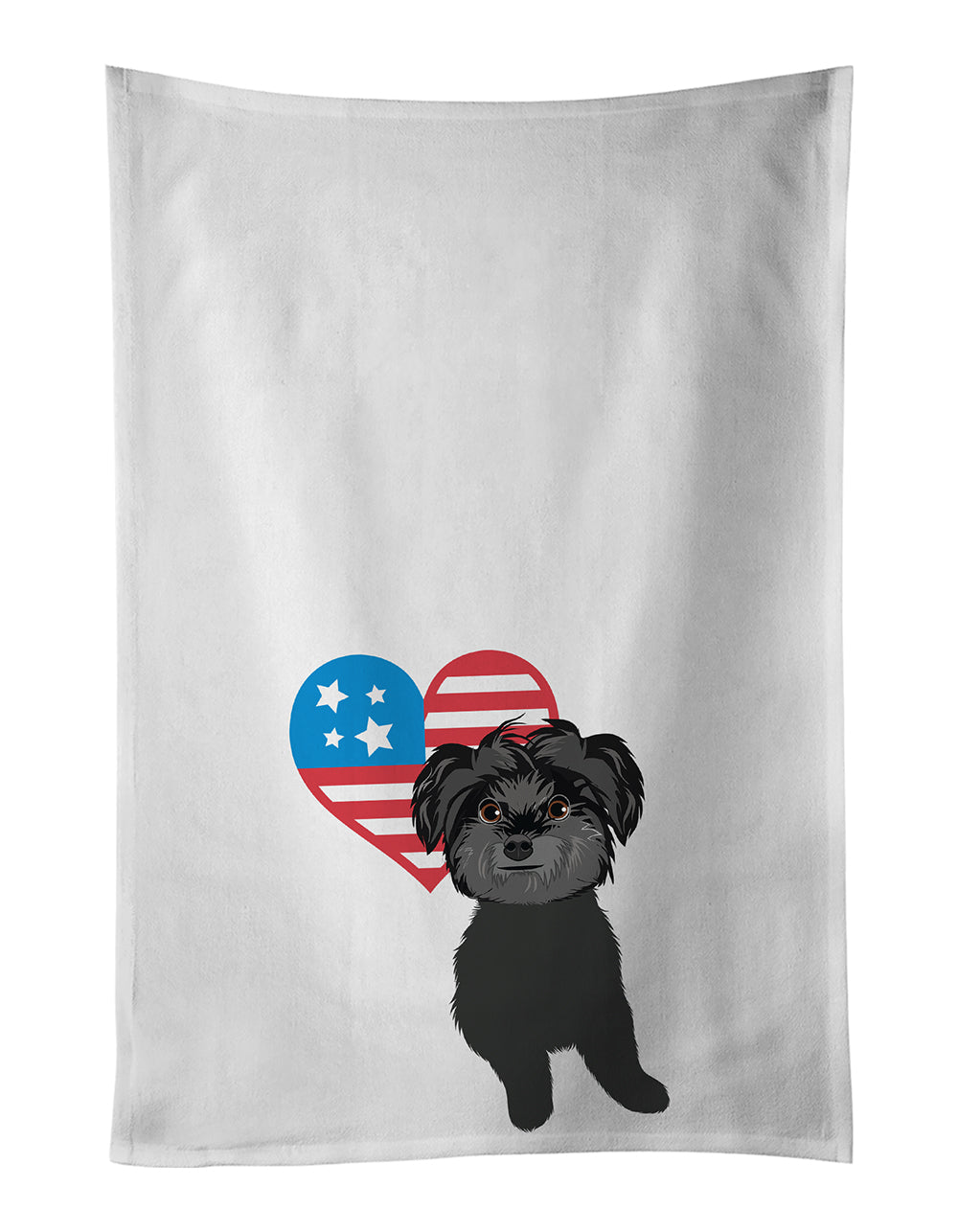 Buy this Shih-Tzu Black Patriotic Kitchen Towel Set of 2