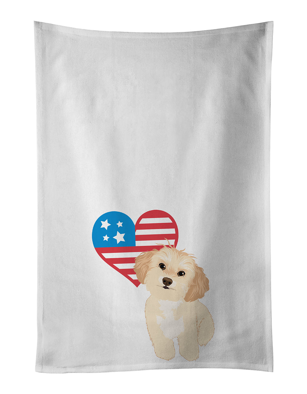 Buy this Shih-Tzu Gold #1 Patriotic Kitchen Towel Set of 2