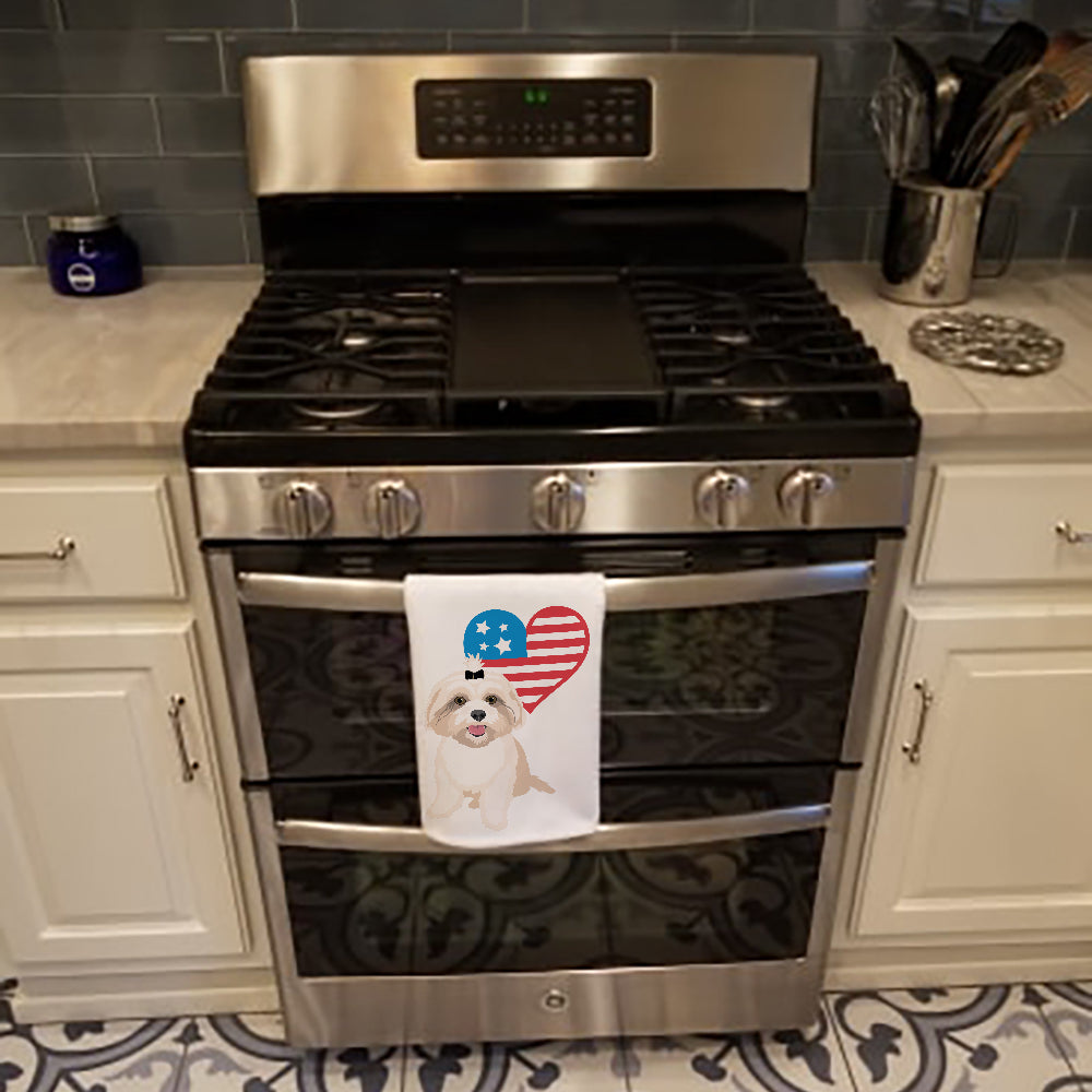 Shih-Tzu Gold #2 Patriotic Kitchen Towel Set of 2