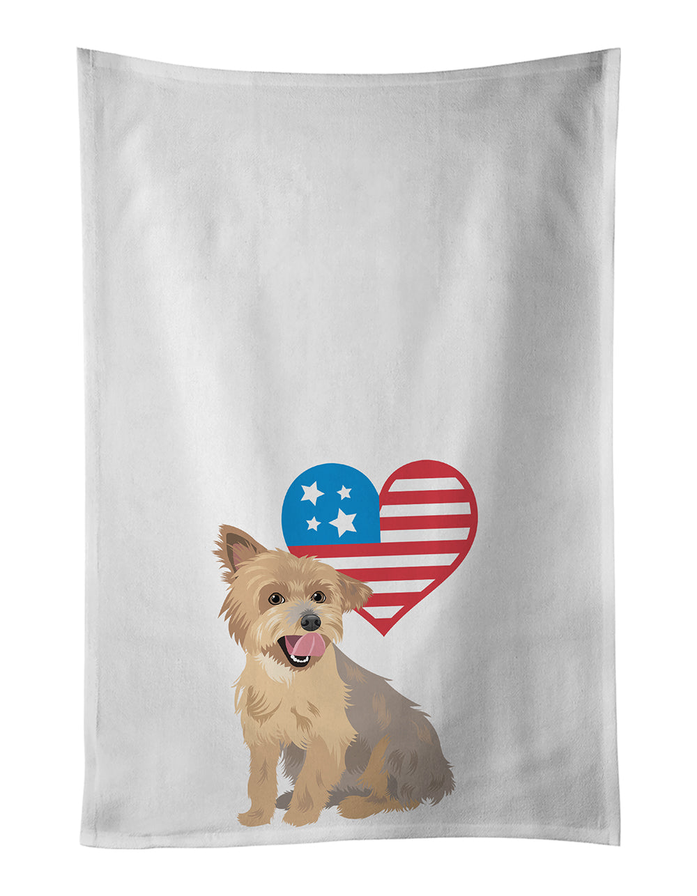 Buy this Yorkie Blue and Gold Patriotic Kitchen Towel Set of 2