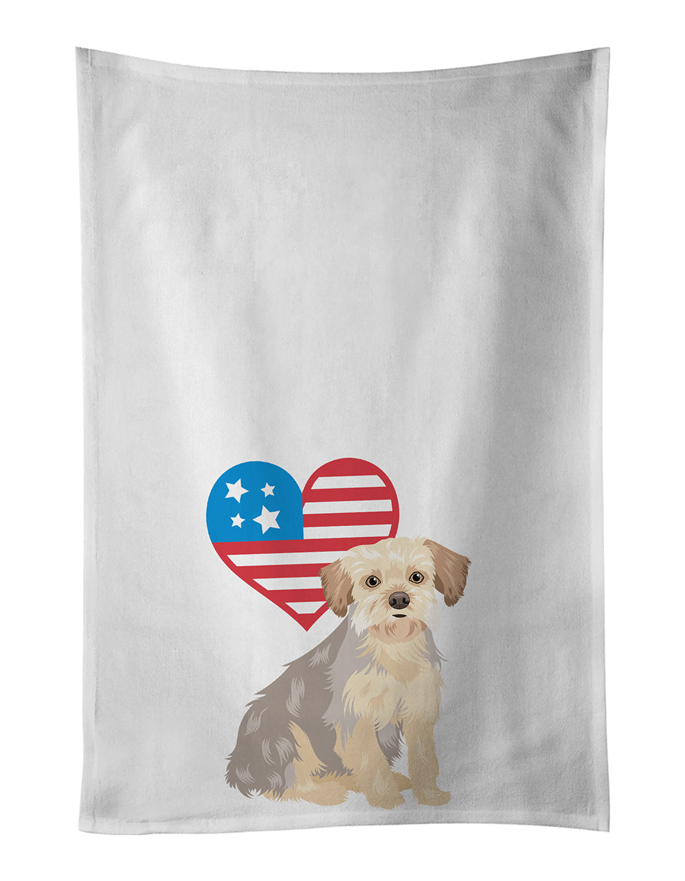 Buy this Yorkie Blue and Tan #1 Patriotic Kitchen Towel Set of 2