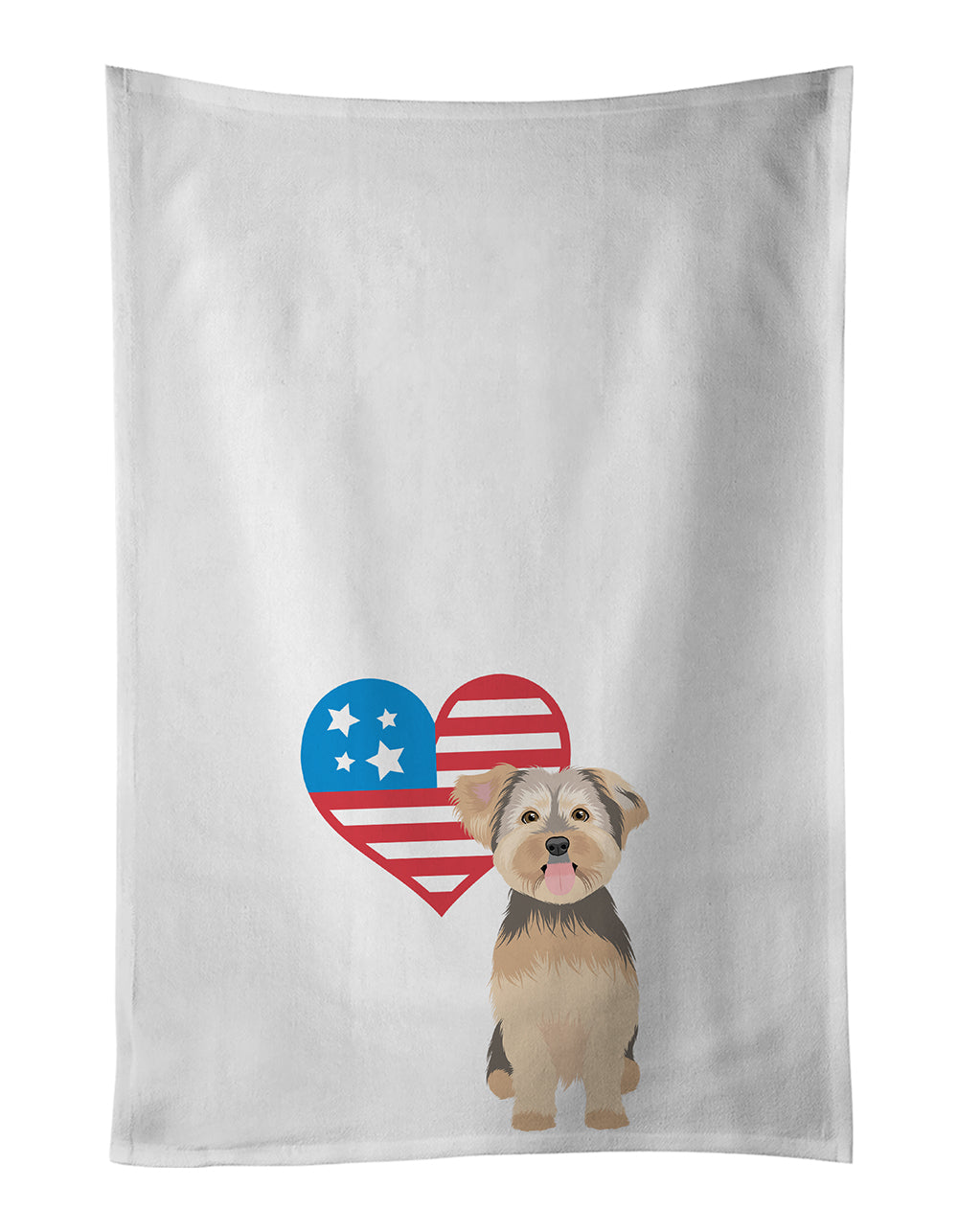 Buy this Yorkie Chocolate #2 Patriotic Kitchen Towel Set of 2