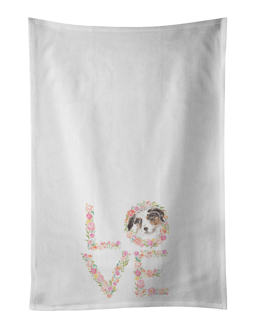 Buy this Australian Shepherd #7 LOVE Kitchen Towel Set of 2