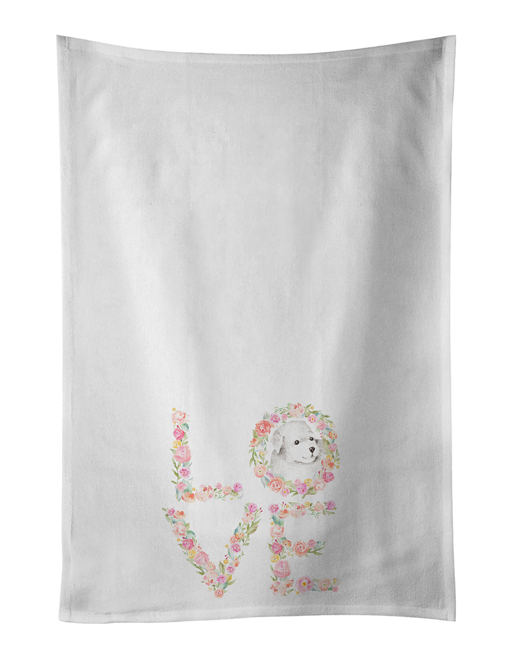 Buy this Bichon Frise #4 LOVE Kitchen Towel Set of 2