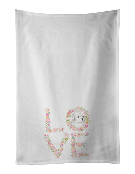 Buy this Bichon Frise #4 LOVE Kitchen Towel Set of 2