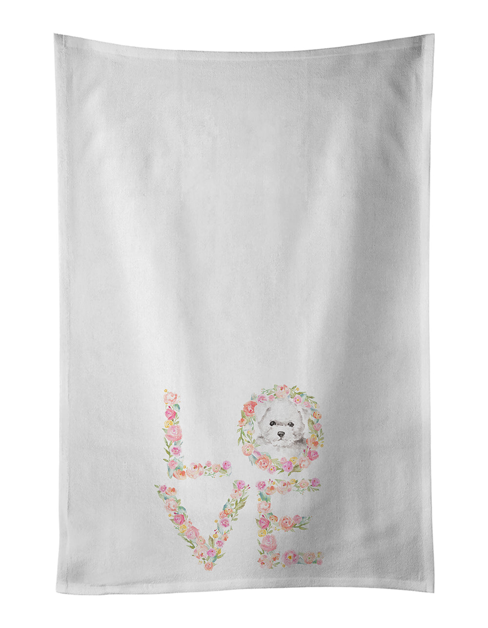 Buy this Bichon Frise #5 LOVE Kitchen Towel Set of 2