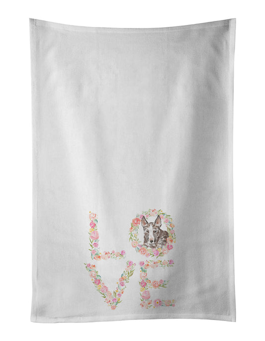 Buy this Bull Terrier #4 LOVE Kitchen Towel Set of 2