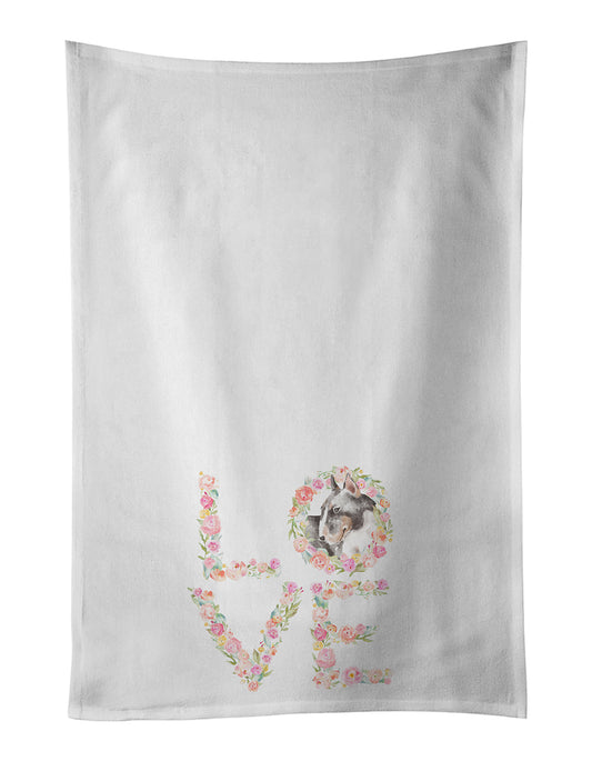 Buy this Bull Terrier #5 LOVE Kitchen Towel Set of 2