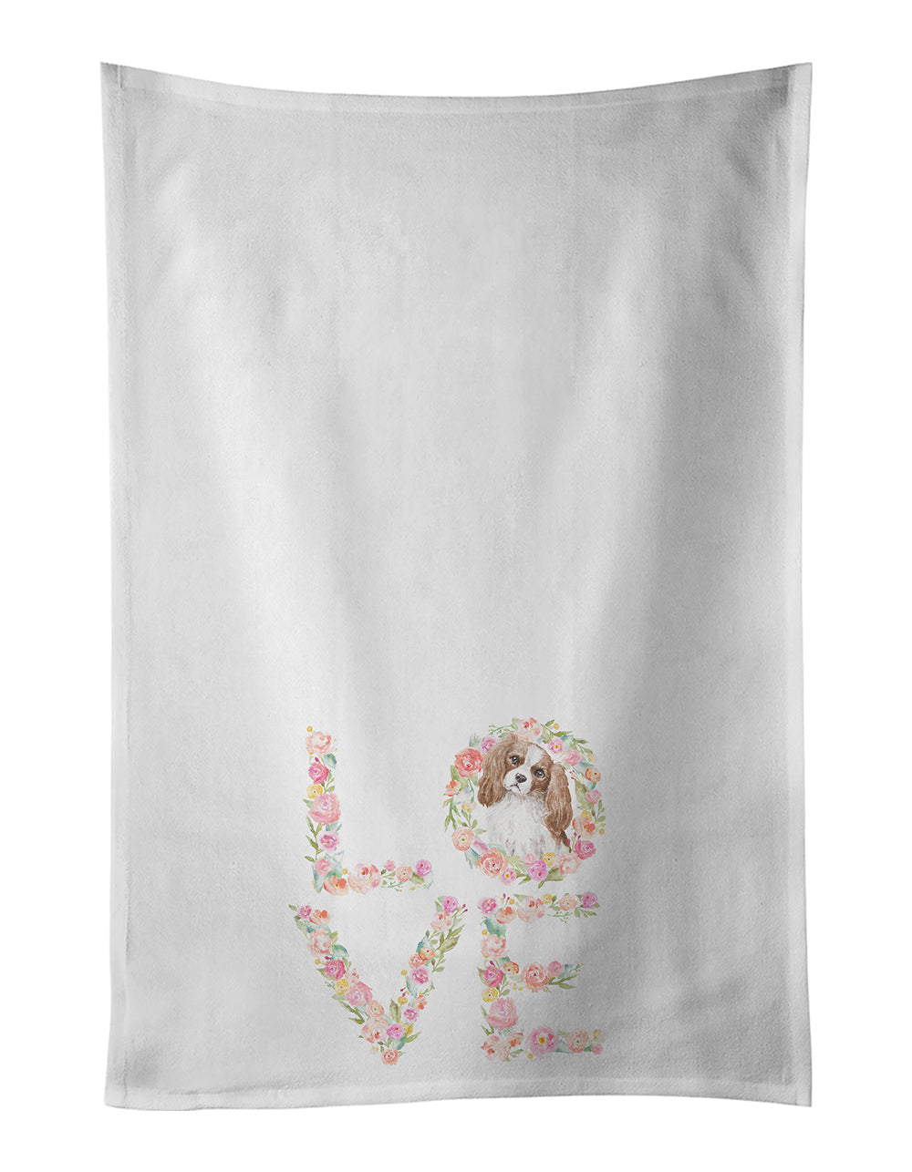 Buy this Cavalier Spaniel Blenheim LOVE Kitchen Towel Set of 2