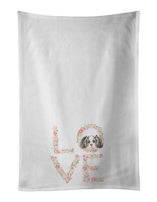 Buy this Cavalier Spaniel Tricolor Puppy LOVE Kitchen Towel Set of 2