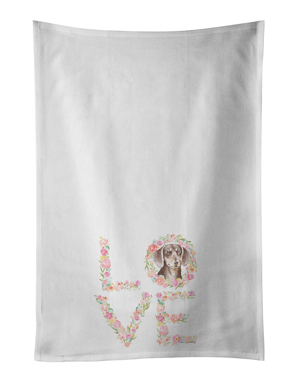 Buy this Dachshund Chocolate LOVE Kitchen Towel Set of 2