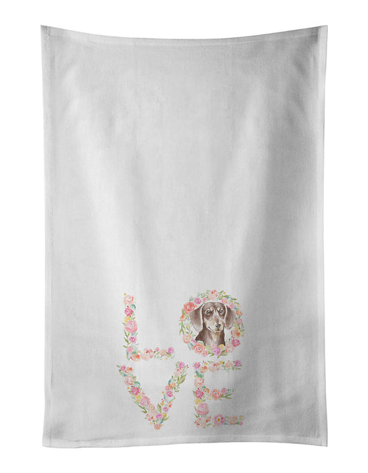 Buy this Dachshund Chocolate LOVE Kitchen Towel Set of 2
