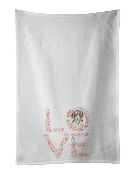 Buy this Dachshund #4 LOVE Kitchen Towel Set of 2