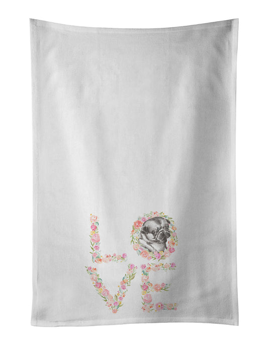 Buy this Pug #2 LOVE Kitchen Towel Set of 2