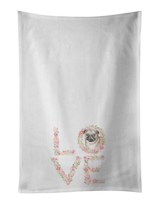 Buy this Pug #6 LOVE Kitchen Towel Set of 2