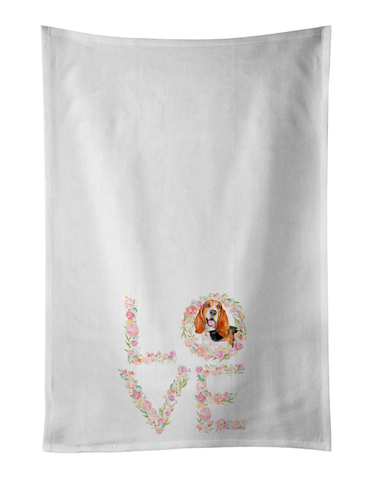 Buy this Basset Hound Love Kitchen Towel Set of 2